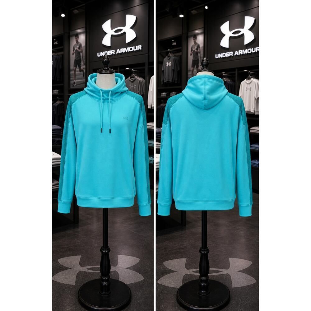 Under Armour Turquoise Loose Fit Hoodie Sweatshirt XL Athletic